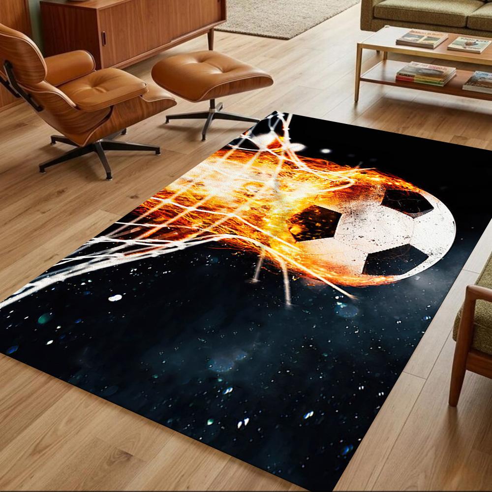 Футбольный Пульс Арт Брызги Нескользящий Домашний Ковер Дизайн для Офисного Декора Гостиной Спальни Подарок