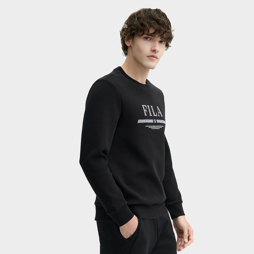 New FILA Sweatshirt Men's Jet Black F11M448203FBK
