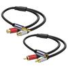 Стерео 3,5 мм на двойной RCA Y-разветвитель Кабель 2 RCA на 3,5 мм Jack Аудиоадаптер для Компьютера Телефона Усилителя Динамика Домашнего КинотеатраХороший продукт