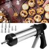 23Pcs Set Stainless Steel Cookie Press Kit Easy To Use Safety Limit Button Comfortable Grip Heavy-duty Cookie Press