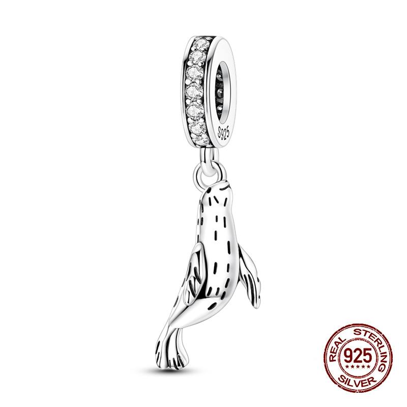 Summer Charms Copper Luminous Ocean Series Pendants Crab Whale Charms Beads Fit Original Bracelet Fine Diy Jewelry