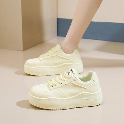 Маленькие белые туфли женские 2025 новая весна студенческие корейская версия универсальные повседневные ins трендовые туфли платформа модные кеды MXF01