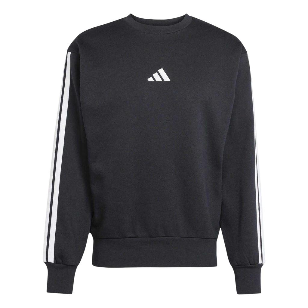 Adidas Mens Essentials 3 Stripes Fleece Sweatshirt