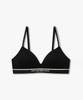EMPORIO ARMANI UNDERWEAR Женский Бюстгальтер-бра с контрастной отделкой и логотипом на резинке_Черный 0826381528