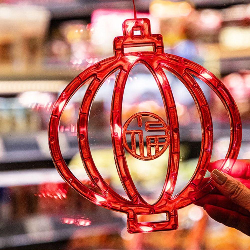 Подвесной новогодний светильник на присоске, светящиеся оконные подвесные огни, праздничные принадлежности