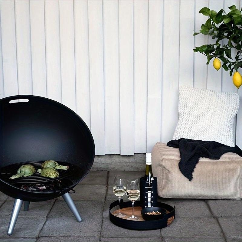 Элегантный бамбуковый поднос для завтрака с ручками — художественный дизайн в винтажном стиле для столовой, работы, хранения — идеально подходит для спальни, кухни, гостиной