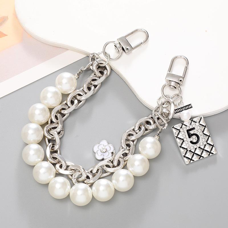 Модный женский чехол для телефона DIY с жемчужной цепочкой и подвеской из кристалла против падения