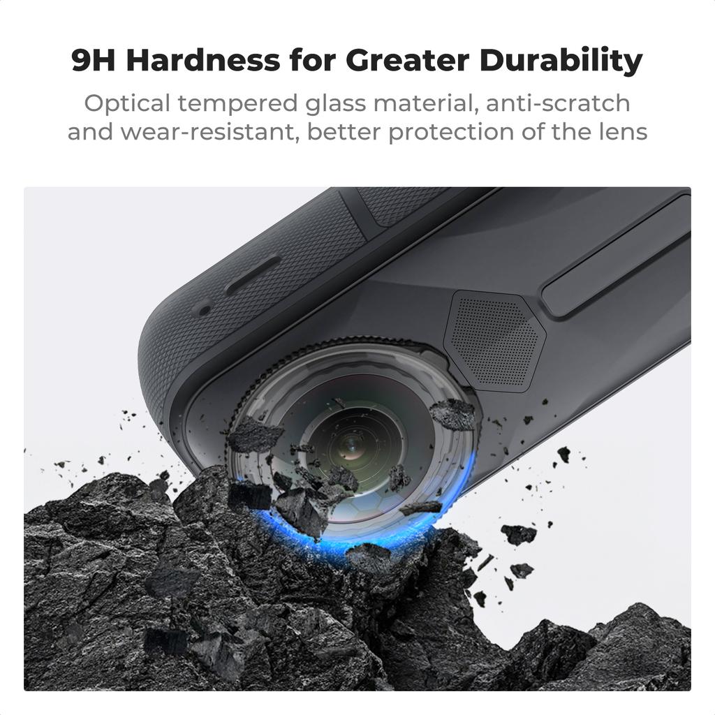 K&F CONCEPT Premium Lens Guards for Insta360 X5 High Transparency Tempered Optical Glass Lens Protector Cover Multi-Coated Glass