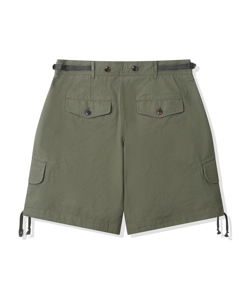 YOUNEEDGARMENTS Oxford Surplus Cargo Shorts (Olive)