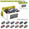 20-50 шт./компл. мини-машинка с ящиком для хранения, инерционный автомобиль для мальчика, модель игрушки для детей, картонный/пластиковый контейнер, подарок на день рождения
