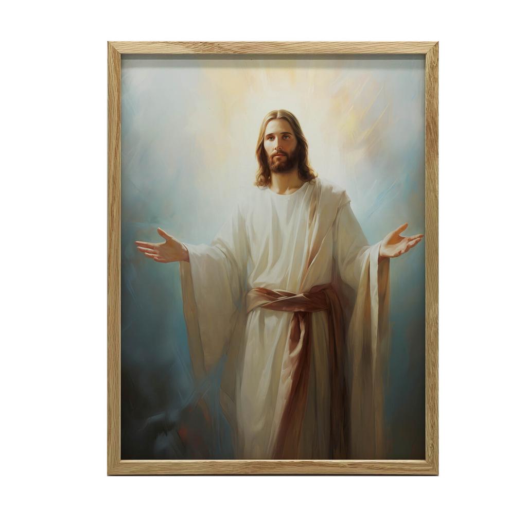 Light of Hope - Jesus Light of Hope - Jesus, 70X100 Cm, Unframed, Premium Canvas On Stretcher
