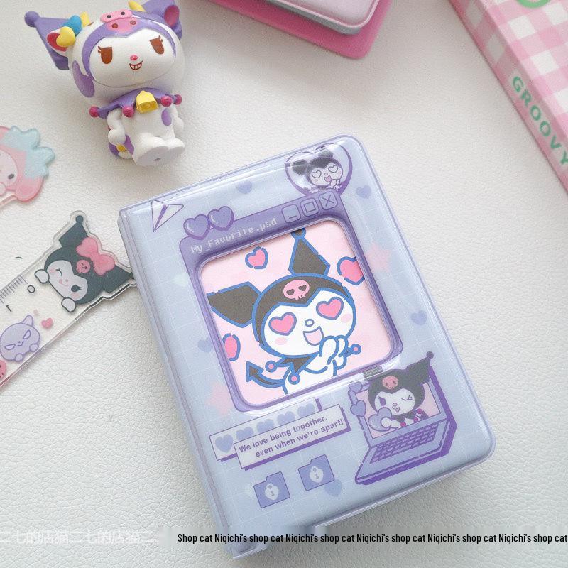 Корейский милый держатель для карт и фотоальбом на 3 дюйма Sanrio Kuromi