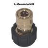 Quick Connector To M22 14/15 3/8 5000psi Adapter Brass