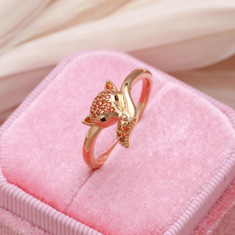 Kinel Rose Gold Color Fox Rings For Women