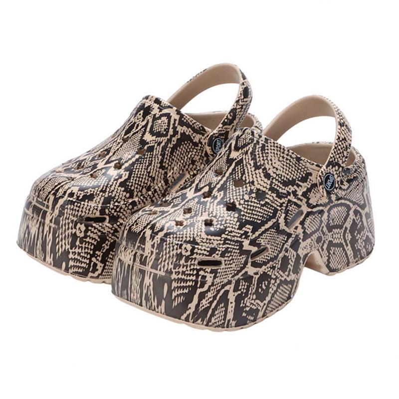 Lucyever Fashion Красочные толстые босоножки на платформе для женщин 2024 года Туфли-сабо на танкетке Тапочки женские открытые закрытые носки Пляжные шлепанцы