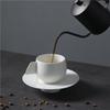 White Porcelain Coffee Cup And Saucer Set, Simple Ceramic Cup, Afternoon Tea, Creative Espresso Coffee Cup, Water Cup