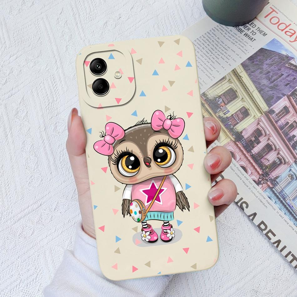 For Samsung Galaxy A04 A04E A04S Phone Case Cat Camera Protection Liquid Silicone Back Cover For Samsung A 04 E S Bumper Shell