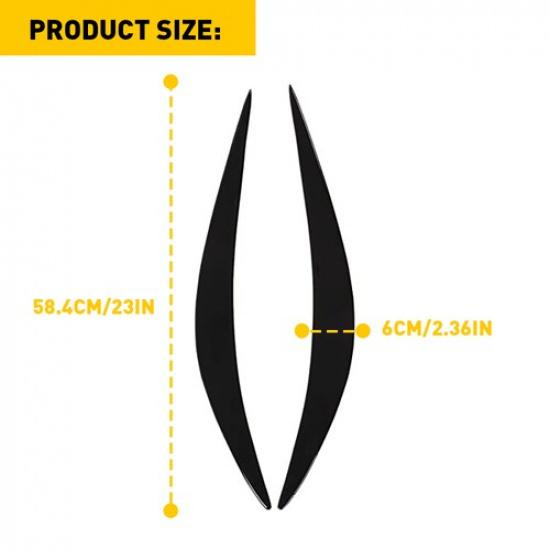 For Infiniti Q50 2014-19 Quality Piano High Headlight Eyelid Eyebrow Black Cover