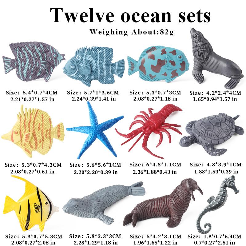 Oenux Игрушка Монтессори Дикая ферма Динозавр Океан Кот Животные Модель Фигурка Зоопарк Фигурки Милые Миниатюрные Образовательные Детский Подарок