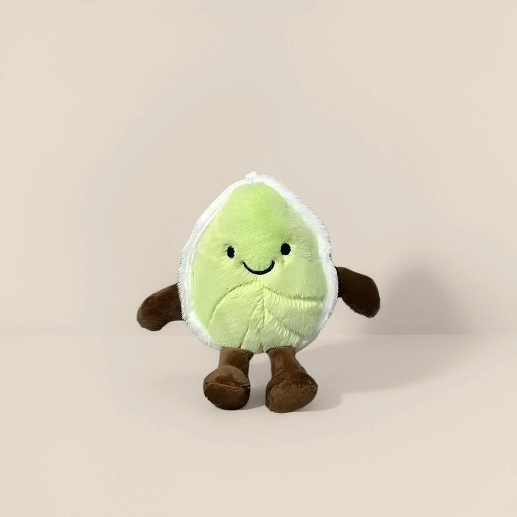 Cartoon Cute Fruit and Vegetable Plush Series Keychain Toy Peach Pear Cherry Doll Smiling Face Fruit Decoration Pet Gift