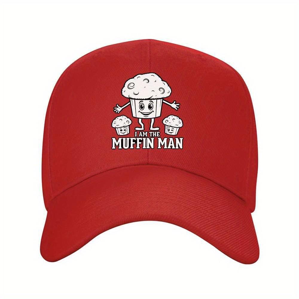 Muffin Unisex Cartoon Baseball Cap Funny Food Graphic Adjustable Unisex Outdoor Hat