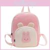 Детский милый школьный рюкзак с животными из прочной парусины и мягкими лямками для дошкольников