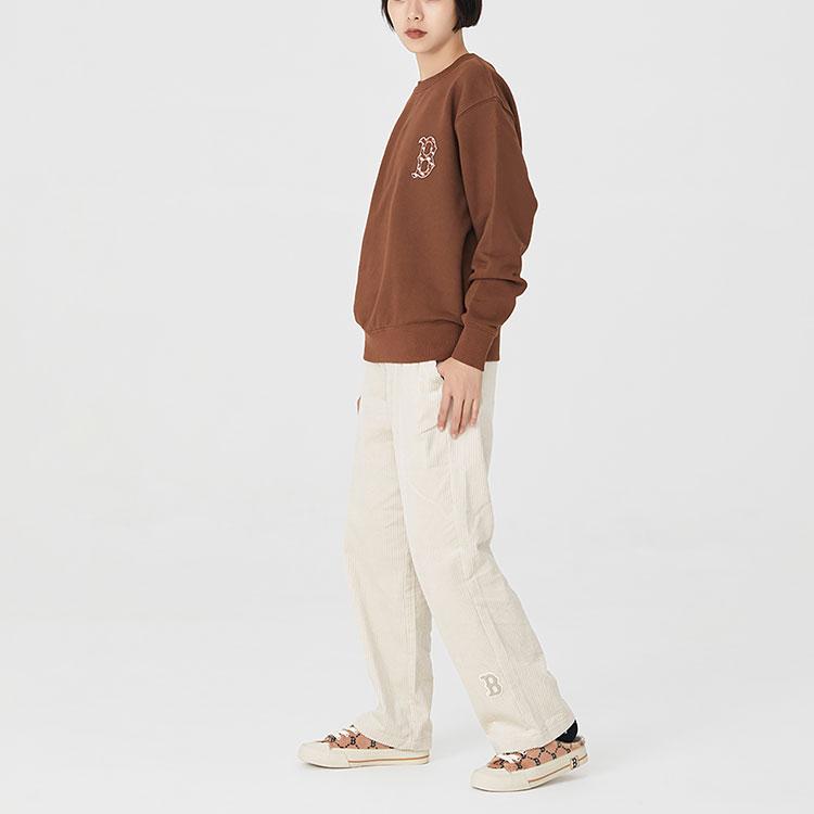 Новые толстовки MLB Old Flower Унисекс Темно-коричневый 3AMTM0624-43BRD