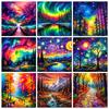 Art Diamond Painting Fantasy Starry Sky Home Decoration Art Landscape Cross Stitch Set Full Round Diamond Mosaic