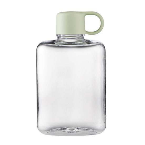 Water Cup 360/500ml Flat Water Bottle BPA Free Portable Pocket Size Water Container Transparent Drinkware