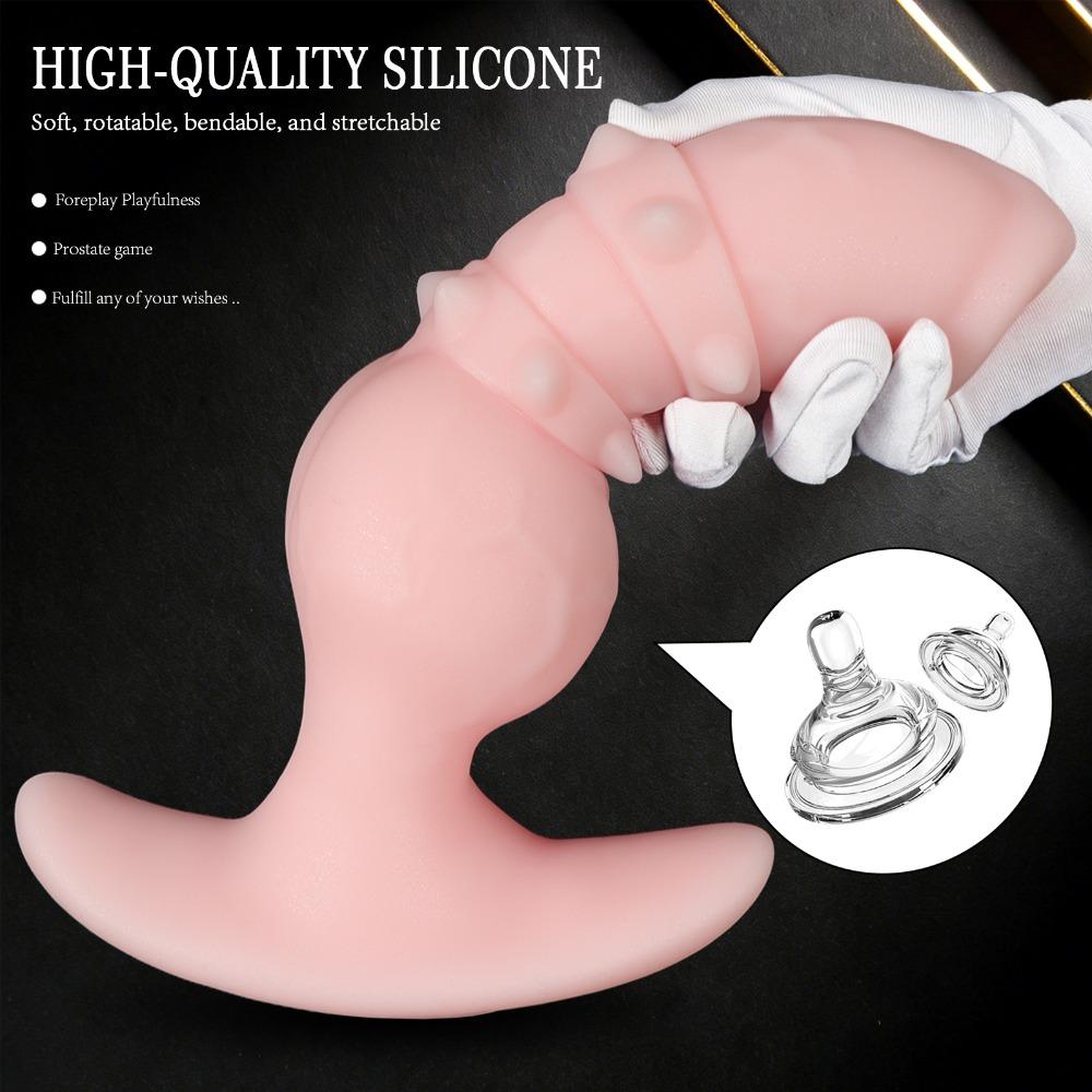 Fantasy Silicone Dog Shape Dildo Anal Plug Soft Body Safe Adult Pleasure Toy