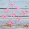 50pcs Gem Accented Mesh Glitter Butterflies Small Size Artificial Gem Butterflies  For Home Decor