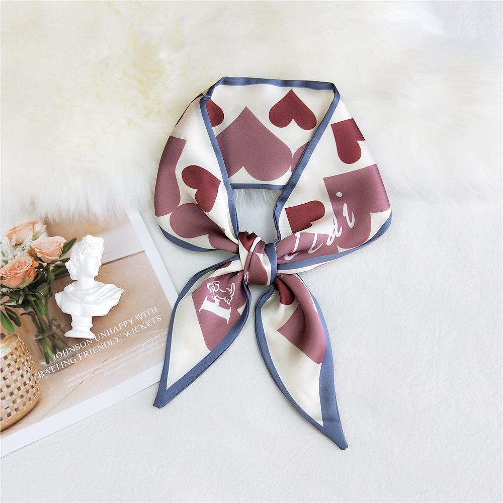 Двусторонний остроконечный шарф для женщин на весну и осень. Тонкая и длинная лента для сумки на запястье. Универсальный декоративный маленький шарф.