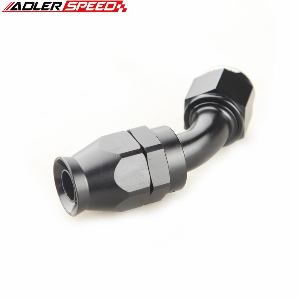 AN4/6/AN8/AN10/AN12 Straight 0°/45°/90°/180°Deg Reusable Hose End Fitting Adapter For Swivel PTFE Oil Fuel Line Hose End Fitting