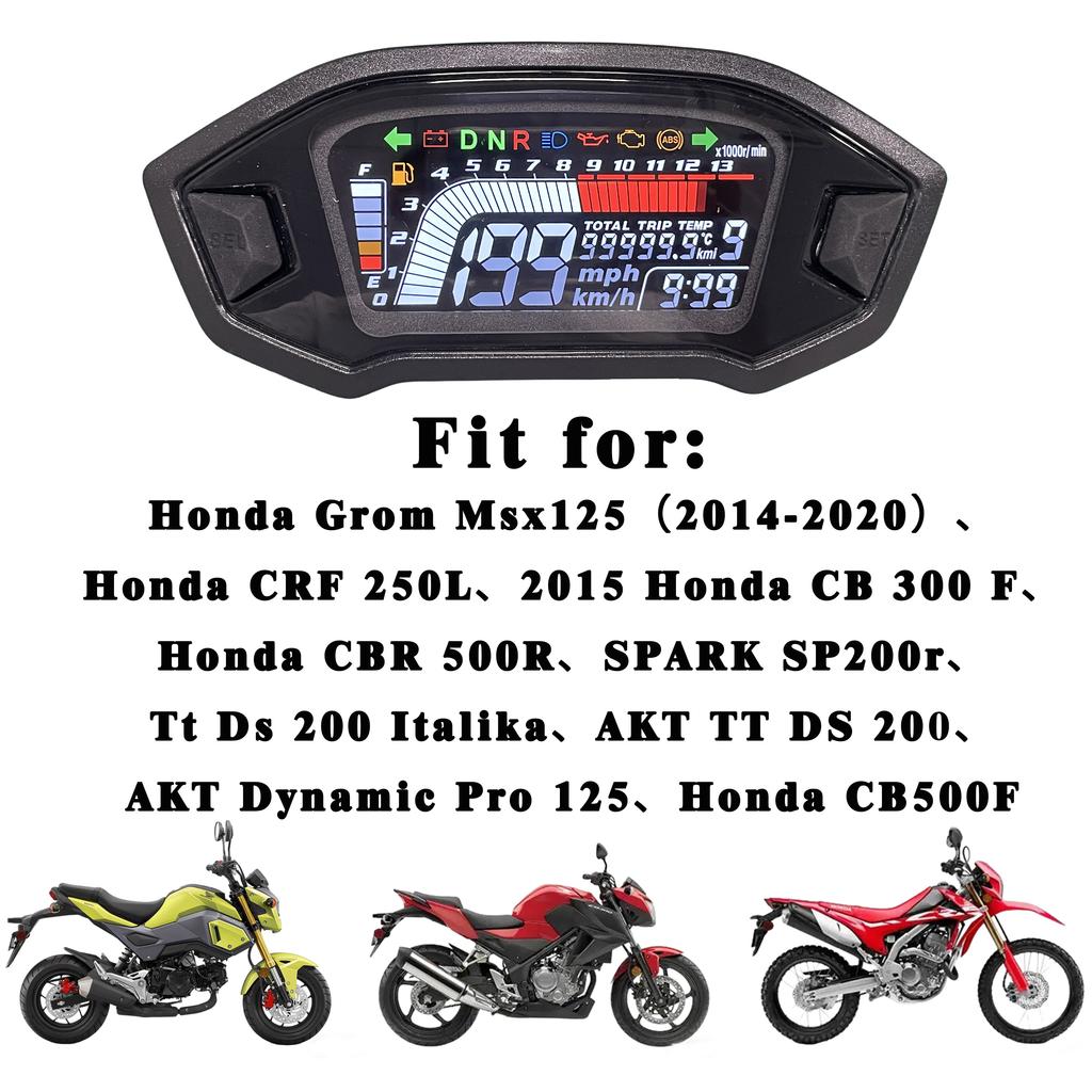 Universal Motorcycle Accessories Speedometer Instrument Panel Digital Odometer Tachometer for Honda Grom Msx125 CB500F CRF250L