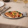 Thickening Steamed Fish Plate Stainless Steel Barbecue Plate Food Plate Snack Plate  Restaurants