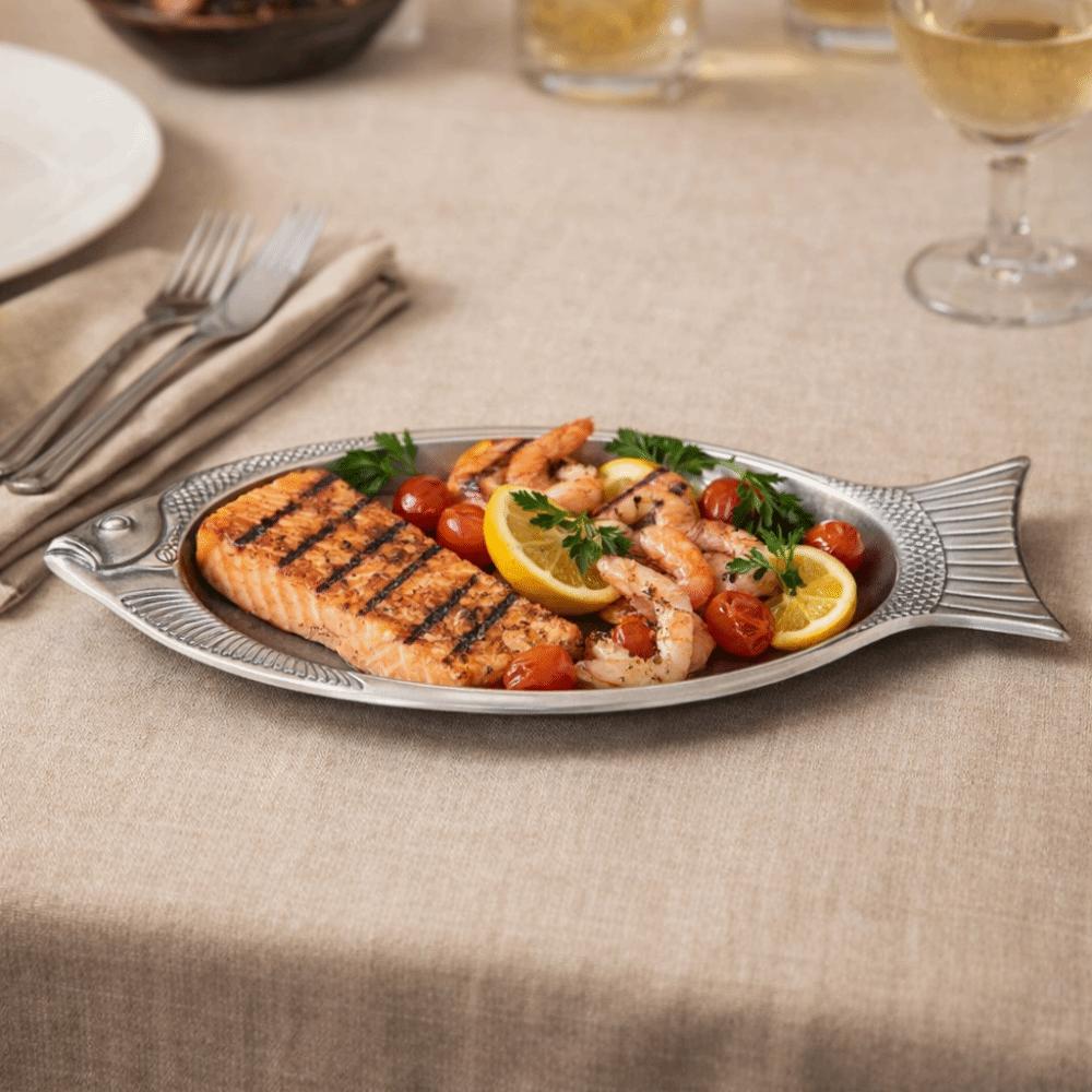 Thickening Steamed Fish Plate Stainless Steel Barbecue Plate Food Plate Snack Plate Restaurants