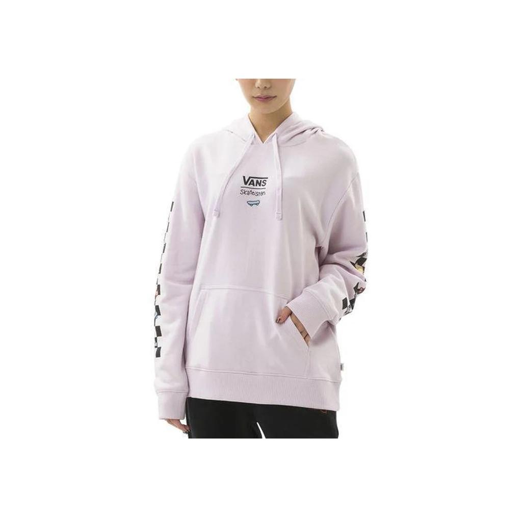 Vans Женская толстовка с капюшоном X Skateistan Fun с боковым узором и шахматным принтом, светло-фиолетовая VN0A5LF31QW