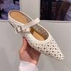 Breathable Mesh Ballet Flats2025Women's Summer New Pointy Comfortable Breathable Sandals Women's Openwork Designer Women's Shoes