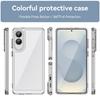 For Samsung Galaxy S25 Edge Clear Phone Case WANLONFENG MF2 Series TPU Acrylic Cover with 2Pcs Tempered Glass