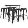 VidaXL 7-piece Bar Set Bistro Furniture Pub Furniture Table and Bar Stools Counter Set Restaurant 3057387