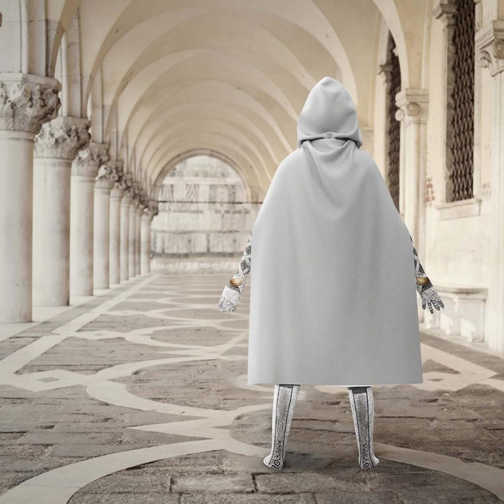 Knight Clothes Cosplay Costume Tights Digital Printing Hooded Cape Children's Halloween Costume