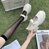 Маленькие кожаные туфли с круглым носком женские в британском стиле, в стиле маленькой феи, японская школьная форма jk, черные туфли на платформе с одинарной пряжкой Мэри Джейн, одинарные