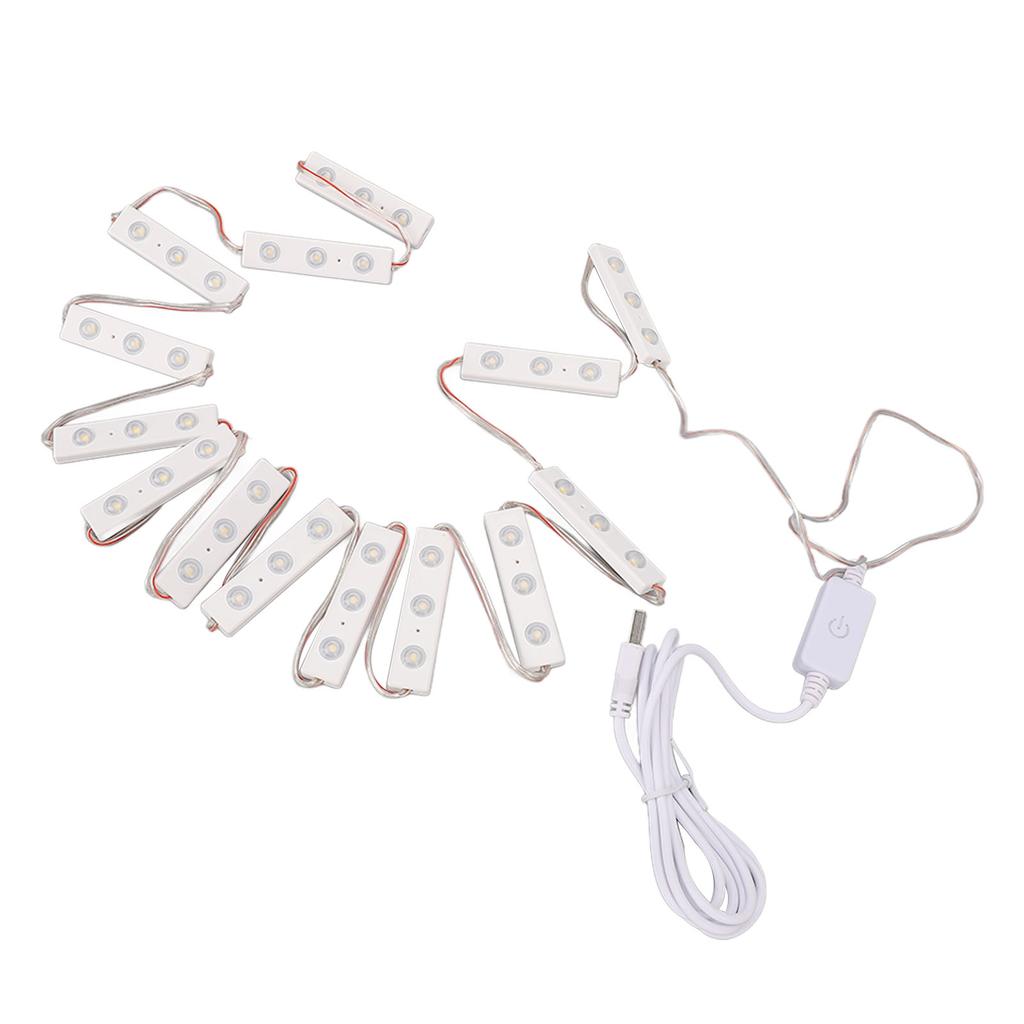 LED Vanity Mirror Light Touchable White Light USB Dimmable Vanity Makeup Light for Bathroom 14 String (42pcs Light