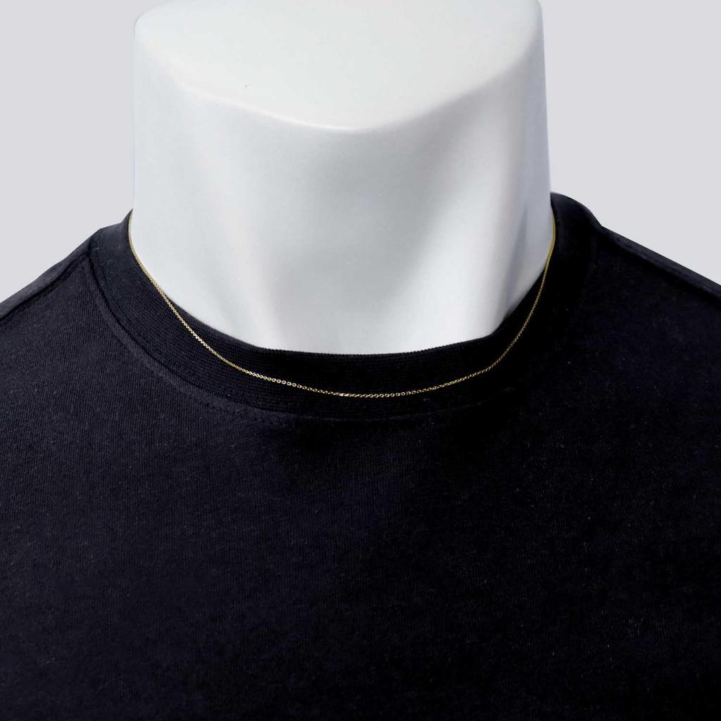 Ожерелье из золотой цепочки 18 карат K18 Red Bean Azuki Ширина максимальная 45 см Длина регулируемая [Lara Christie] 0,8 мм приблизительно. 1.3г lc97-0005