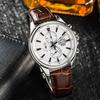 Casio EDIFICE вертикальный трехглазый зеркало из искусственного сапфира водонепроницаемый бизнес кварцевый механизм кожаный ремешок японский и корейский EFB-509L-7AVUPR
