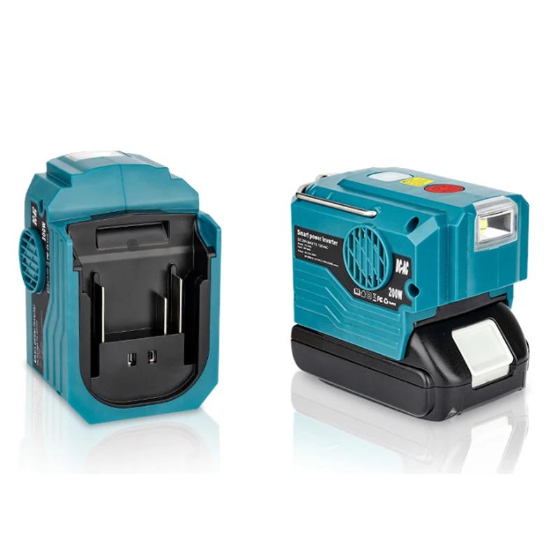 Переменный ток 220 В Для Makita/Ryobi/Bosch/Dewalt/Milwaukee 18 В Литиевая батарея Наружный инверторный генератор 200 Вт Инверторная мощность Светодиод