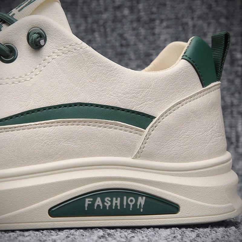 Модные мужские кроссовки Удобные Нескользящие Износостойкие Повседневные Легкие Дышащие Туфли из ПУ кожи Zapatillas Hombre