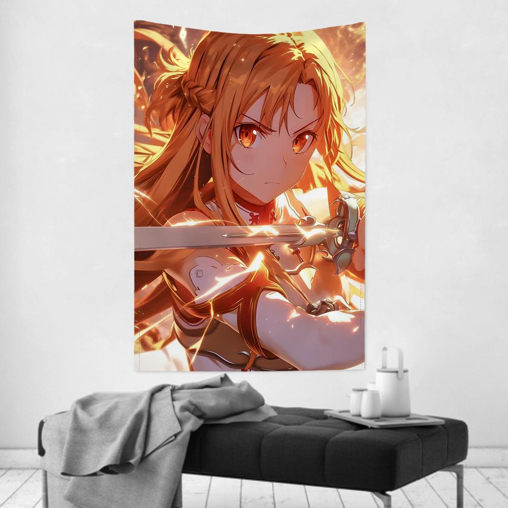 2025 Новый Юки Асуна Аниме Sword Art Online Гобелен Декор Комнаты Настенная Ткань Вечеринка Подвесной Фон Декор Комнаты Детская Комната