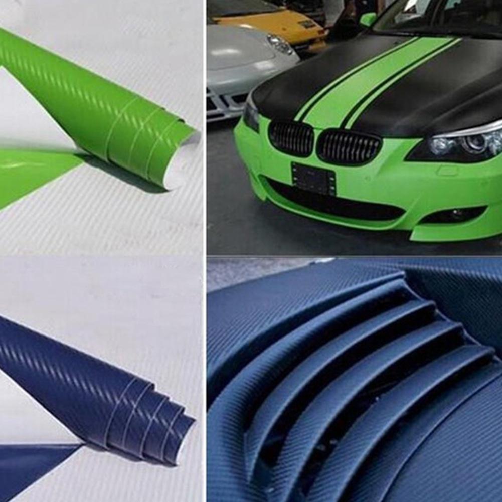 Car Styling 3D Carbon Fiber Vinyl Film High Glossy Warp Motorcycle Car Waterproof Stickers Accessori