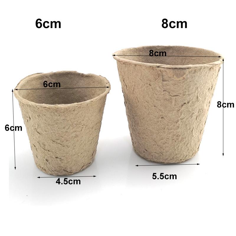 30pcs Paper Grow Pot Nursery Cup Growing Pot Box Tray Veg Planter Plant Starter Flower Herb Biodegradable Eco-Friendly